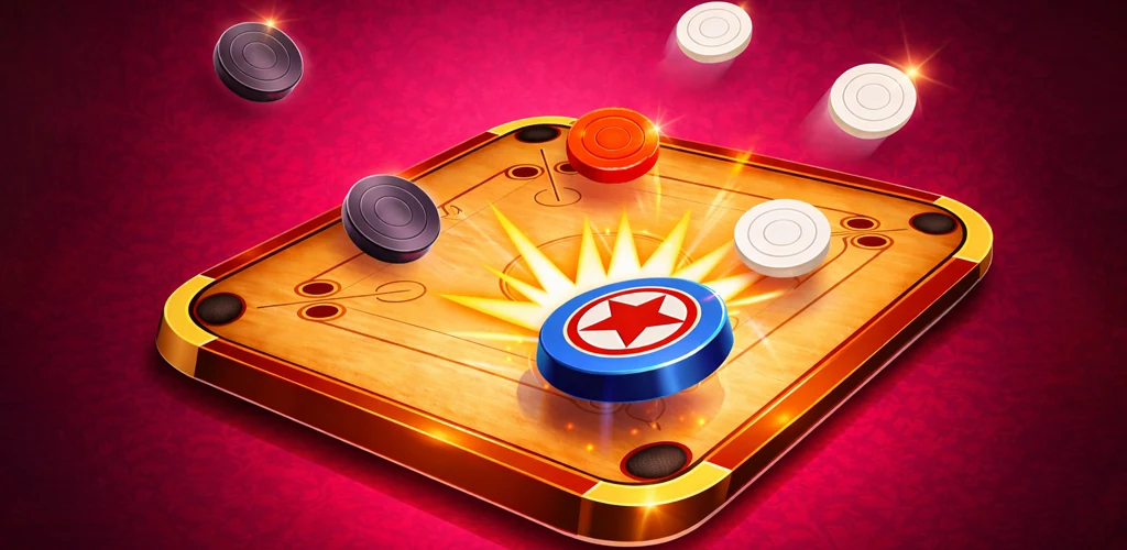 Carrom Hero gameplay and promotional artwork
