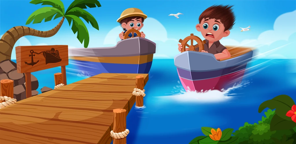 Harbor Dash boat racing promotional artwork