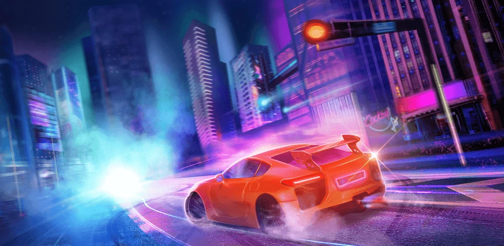 Rampage Racer vehicle racing promotional artwork